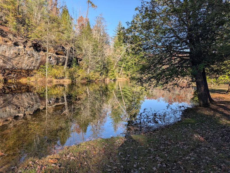 Calm water for paddling near the campground